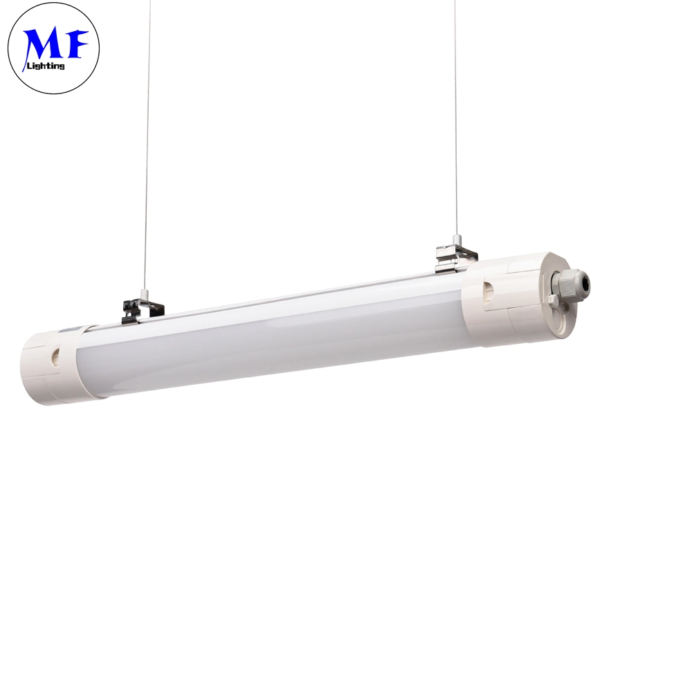 La luz de listones de LED 25W 40W 60W LED Emergencia Triproof Batten Luminaria 220-240 V el falso techo montado a prueba de intemperie vinculables Vapor LED Luz apretado