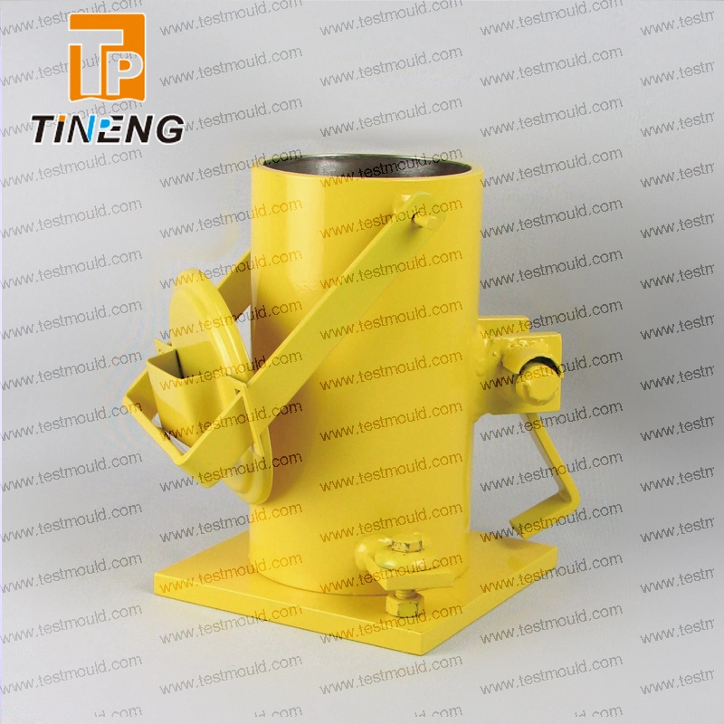 Cy-Cw Yellow Steel Concrete Cylinder Mould with Handle and Cover