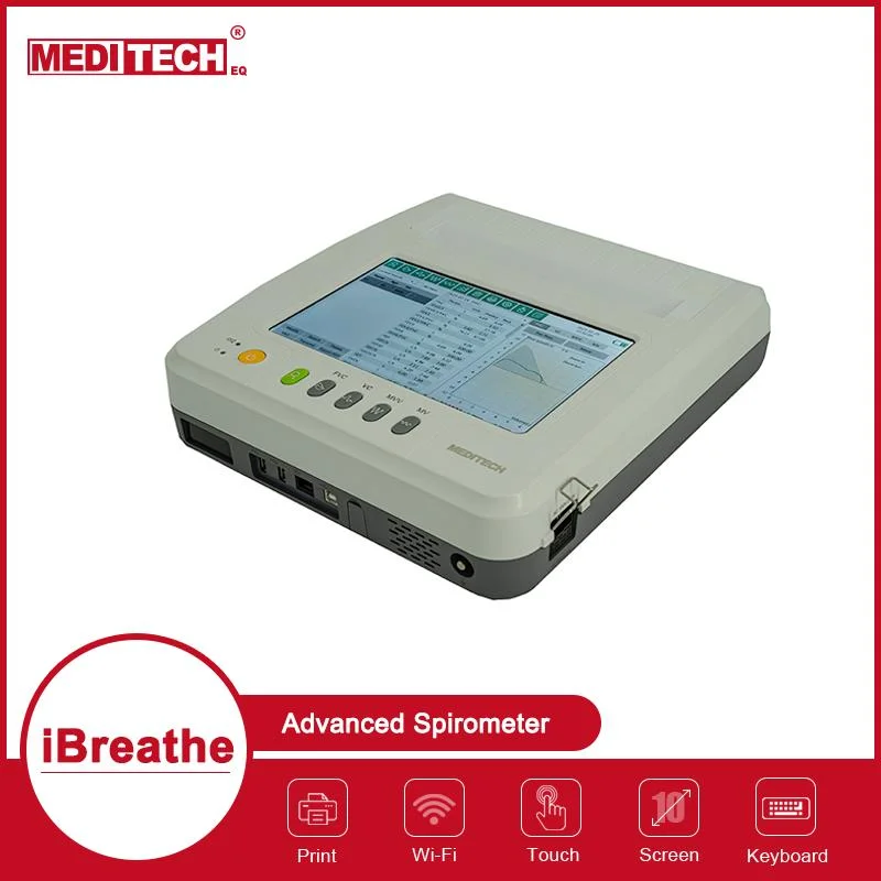 Medical Portable Desktop Spirometer 10 Inch Large Touch Color Screen