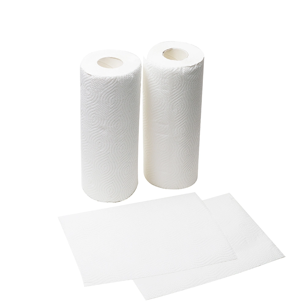 Free Sample Highly Absorbent Bamboo Towels 2 Ply Kitchen Tissue Paper Roll