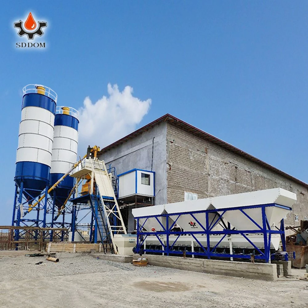 Factory Price 25 ~240m3/H Belt Conveyor Type Wet Ready Mixed Concrete Mixing Batching Plant with Steel Cement Silo (HZS)