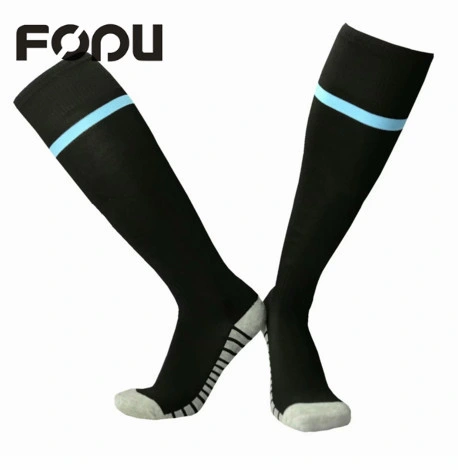 Productor chino Unisex Knee High Solid Deporte Fútbol medias de compresión