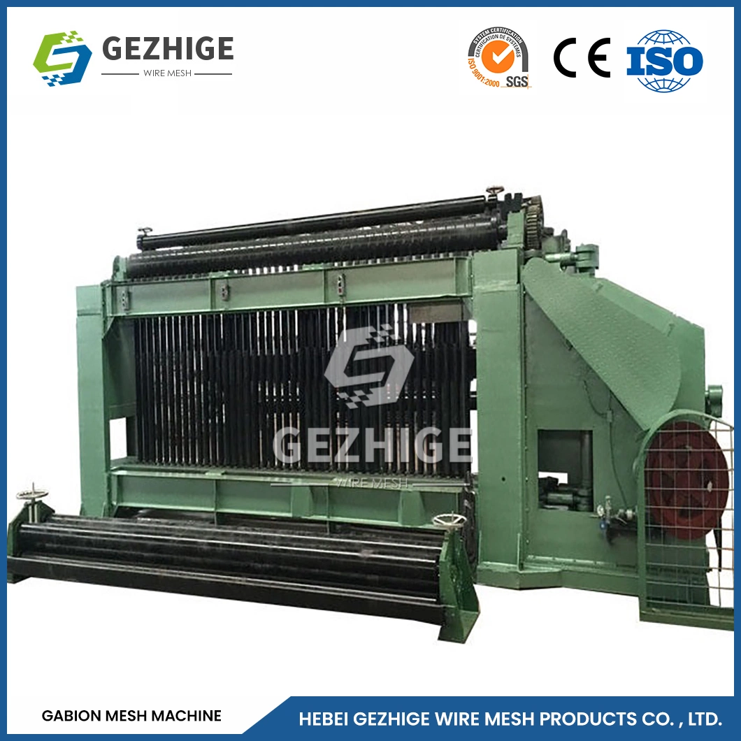 Gezhige OEM Customized Wire Mesh Machine Manufacturers 120*150 mm Mesh Opening Gabion Netting Mesh Weaving Machine China Square Welded Wire Mesh Machine