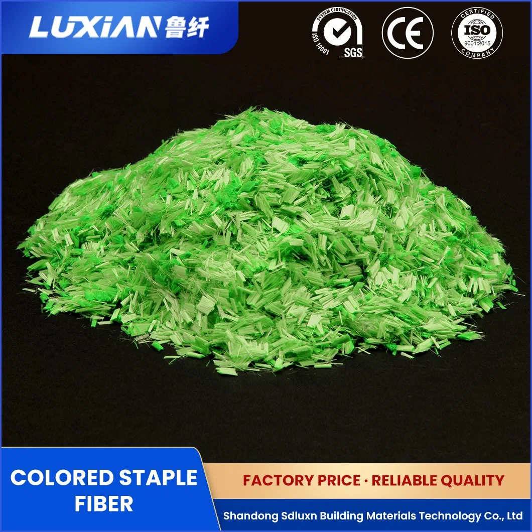 Sdluxn Gewöhnliche Feste Staple Faser Probe Verfügbar Farbe Regeneriert Polyester Fiber China Anti-Distortion Farbe Recyceltes Polyester Stapelfaser Lieferanten