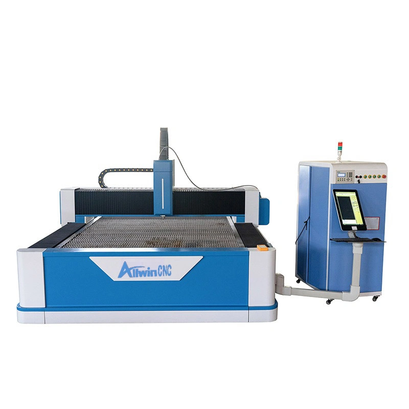 Prix de la machine de découpe laser à fibre métallique CNC de 1500W : 10 000 dollars américains.