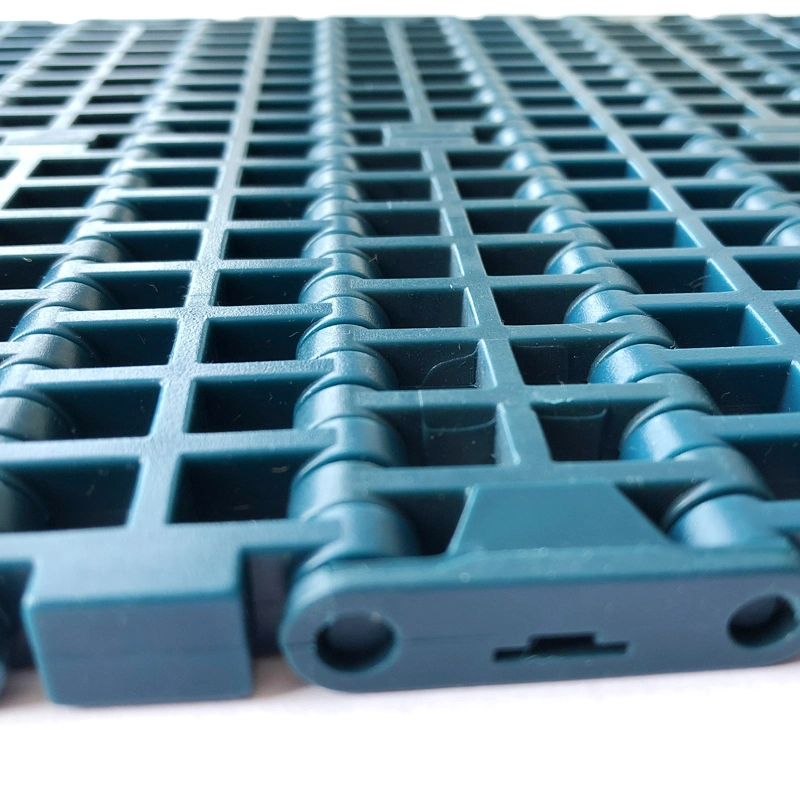 Plastic Modular Conveyor Belt with Positrack 1000 Molded to Width