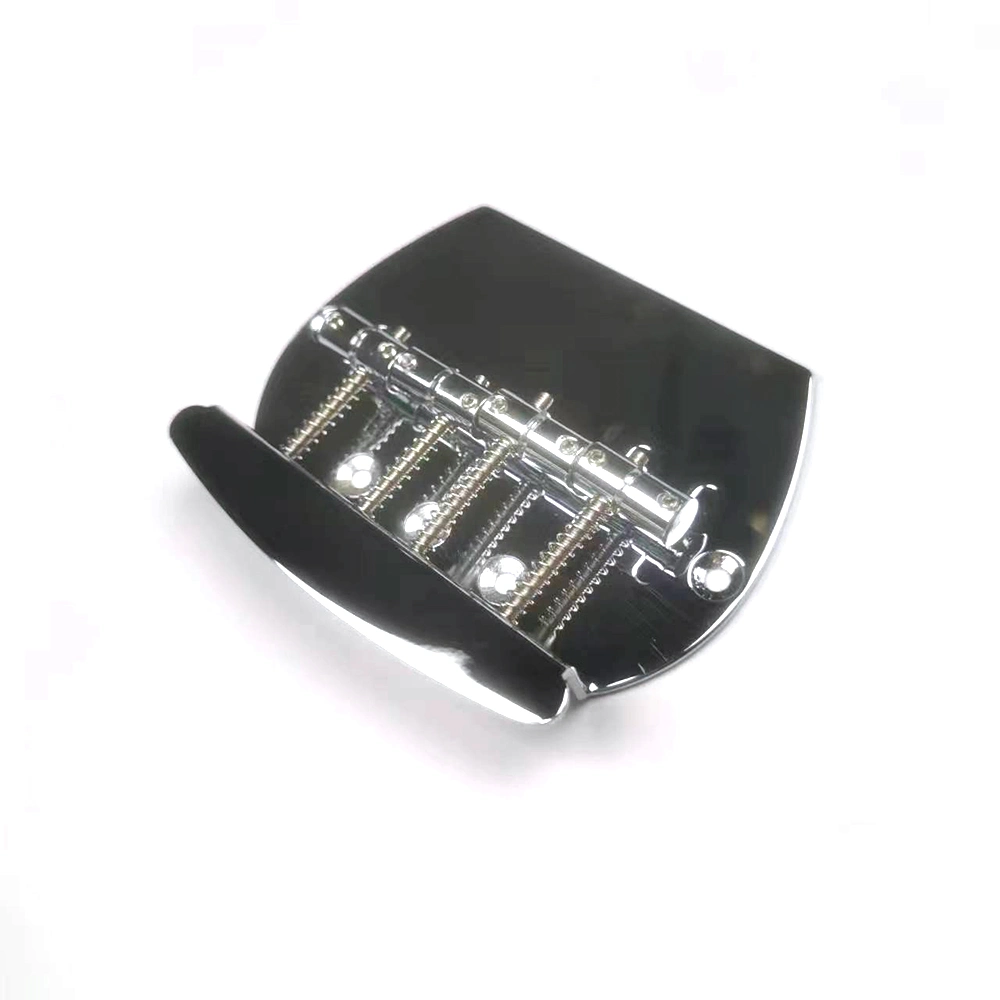 4 String Chrome Steel Saddle Bass Guitar Bridge