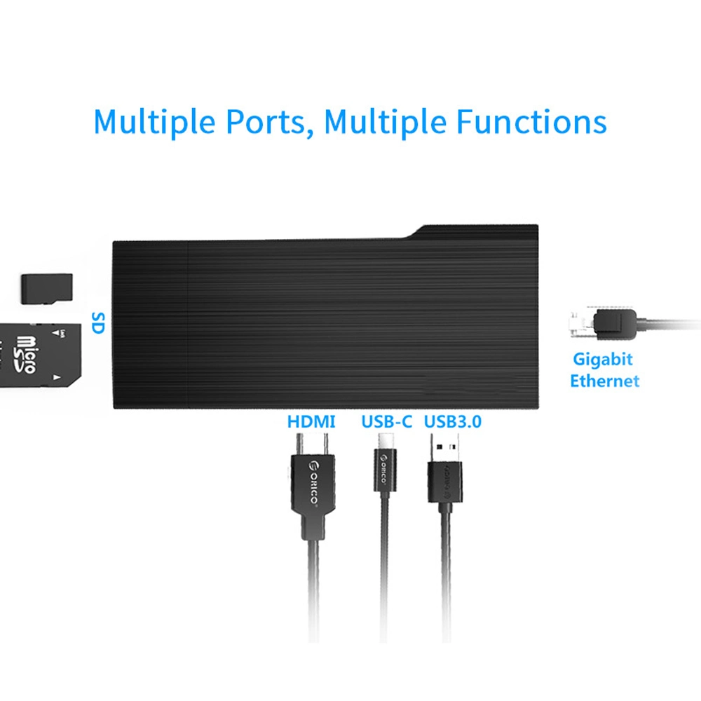 USB 3.1 Type C HDMI SD Gigabit Ethernet Mini Travel Dock