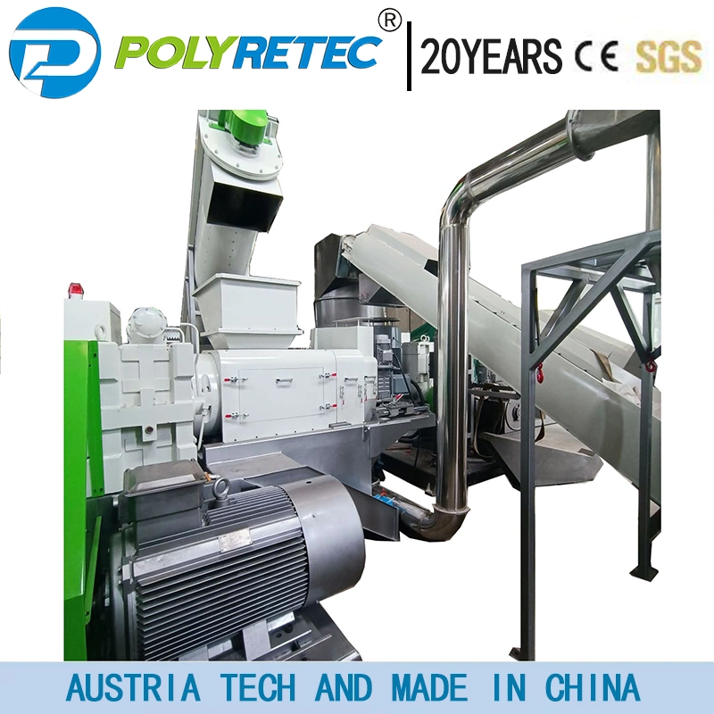 Fabricante da máquina de reciclagem de plástico de HDPE com preço Triturador de HDPE PE Fábrica de reciclagem de filme de PP