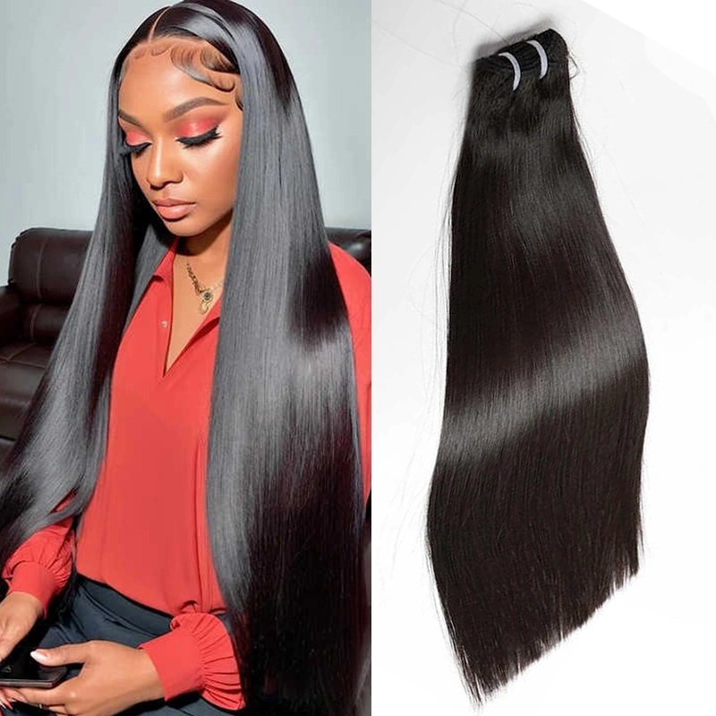Großhandel Besten 100% Unverarbeitete Raw Remy Human Hair Bundles Gerade Virgin Hair Extension Natural Black Brasilianischen Haar
