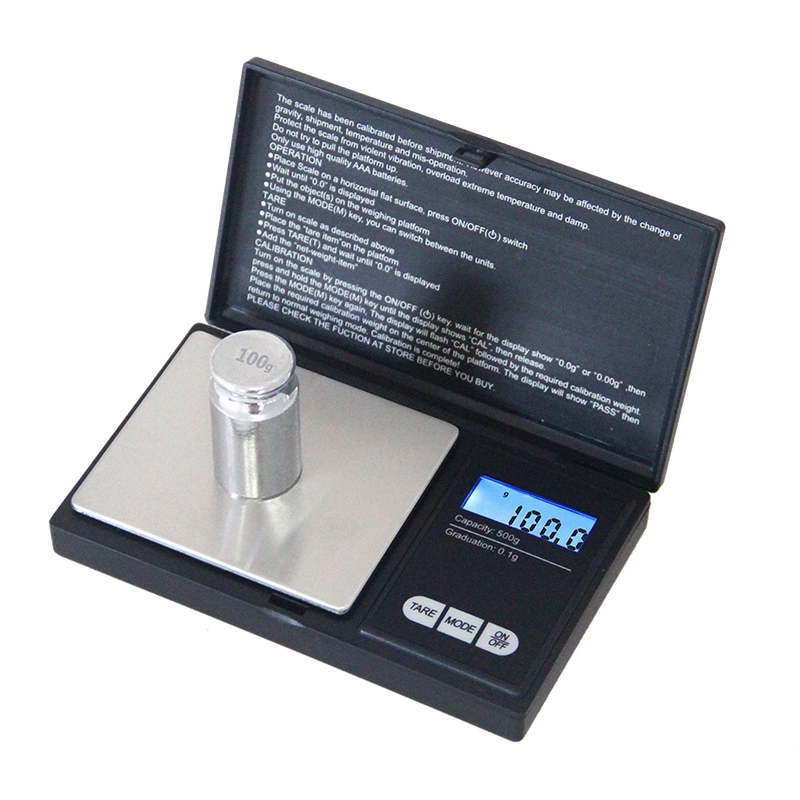 500g/0.1g 200g/0.01g High Precision Electronic Scales Jewelry Pocket Digital Scales