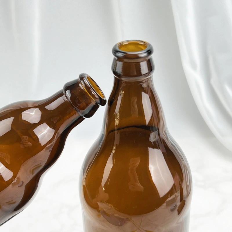 500ml Amber Glass Beer Bottle, Craft Beer Bottles with Crown Cap