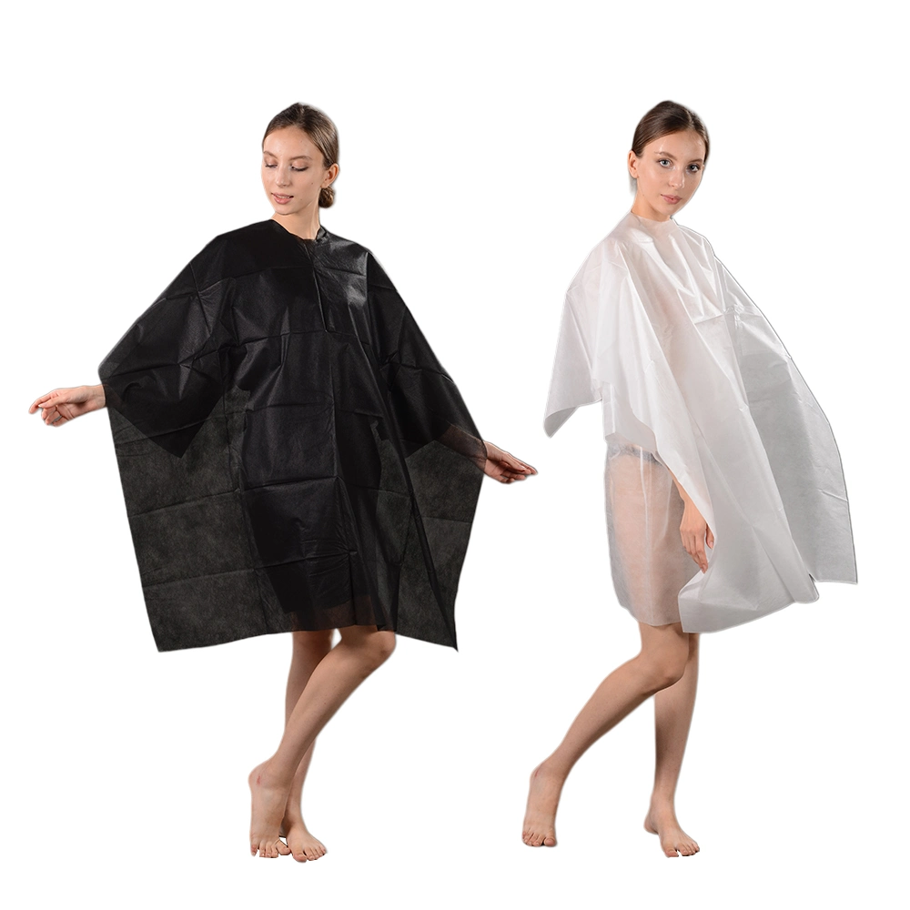 2021 Hot Selling Disposable PE Cutting Cape for Hairdressing Topmed