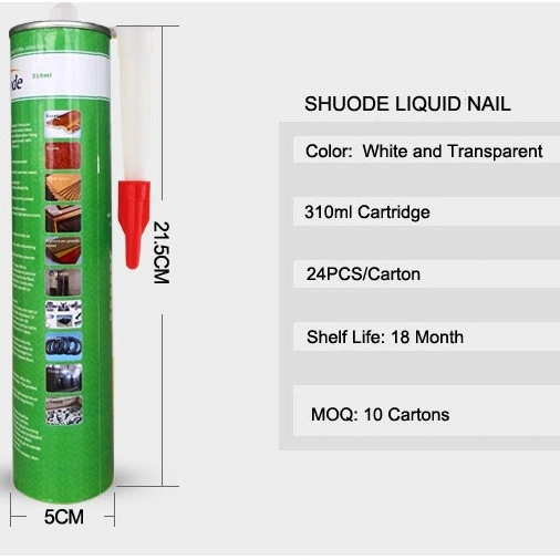 Waterproof Glue Liquid Nails Silicone Sealant Liquid Nails Construction Adhesive for Concrete