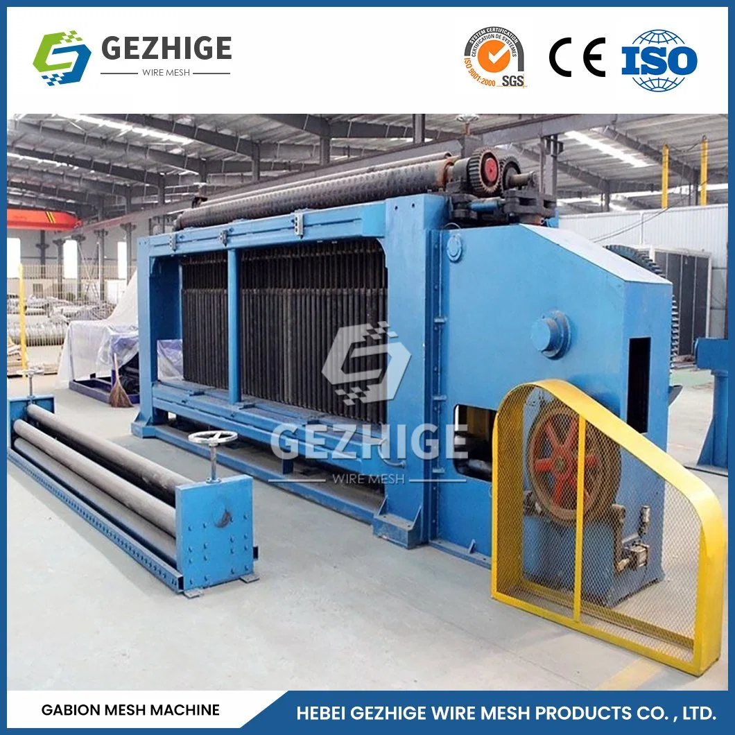 Gezhige OEM Customized Wire Mesh Machine Manufacturers 120*150 mm Mesh Opening Gabion Netting Mesh Weaving Machine China Square Welded Wire Mesh Machine