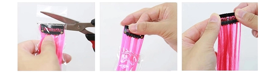 Synthetic Silky Straight One Clip Hair Piece Clip in Hair Extension