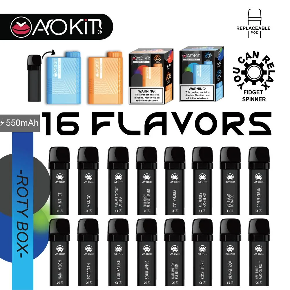 Aokit Vape Disposable/Chargeable Vape 600puff 2% Nicotine 550mAh E Cigarette UK Vs Spain 600 Bar