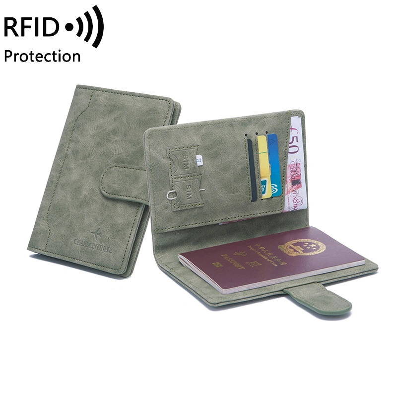 Passport Bag New Short Style Korean Version Multifunctional Anti-Degaussing RFID Document Holder Passport Book