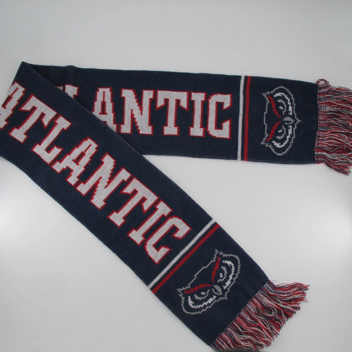 100% Acrylic Knitted Jacquard Football Fans Soccer Scarf with Football Team Logo and Design