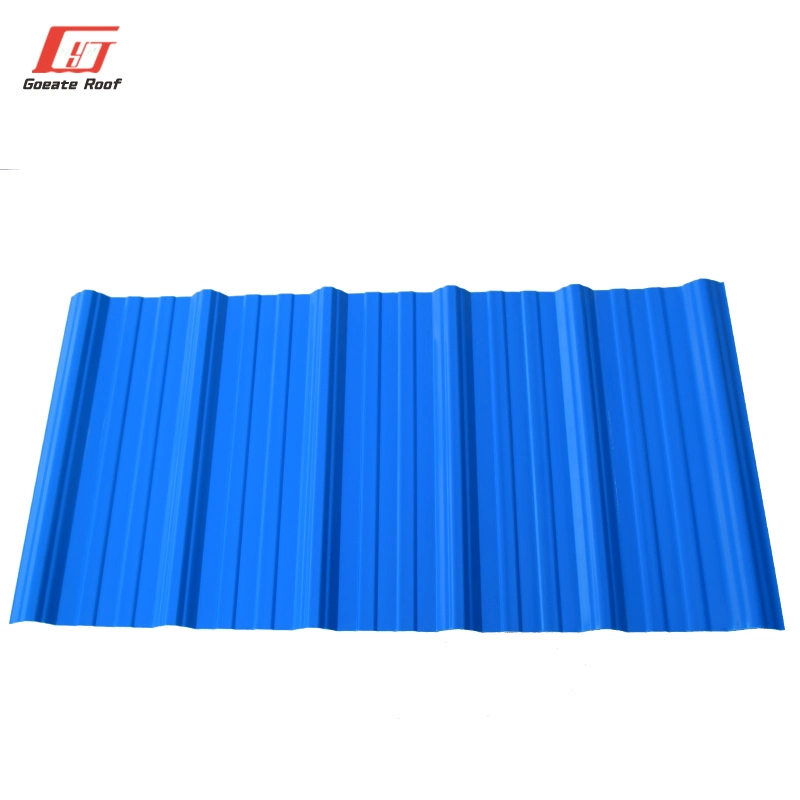 Goeate Hot Selling Corrugated Warehouse Plastic Shingle Fireproof PVC Roof Tiles