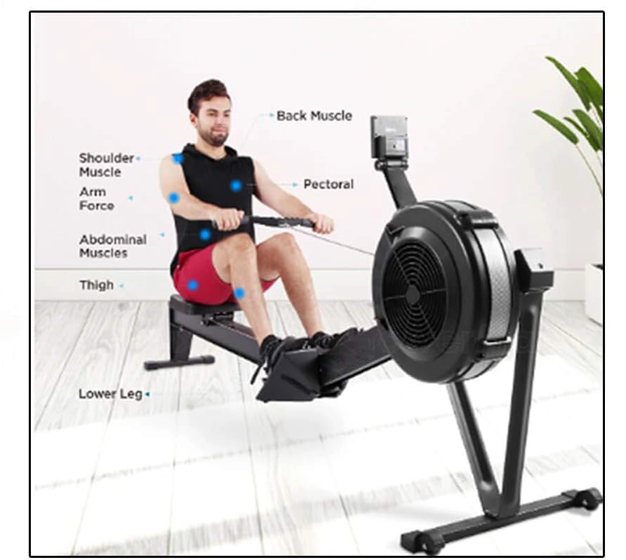 Wholesale/Supplier Home Use Black Fitness Air Rowing Machine