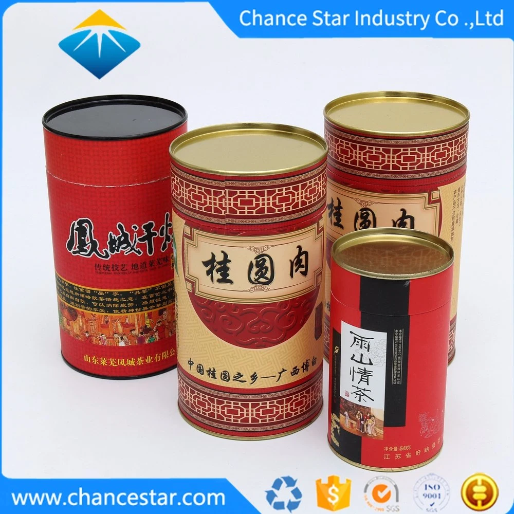 Custom Foil Lined Paper Tube Cans with Tin Lid for Food