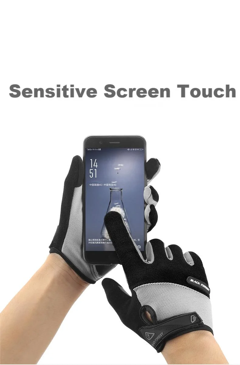 Deportes al aire libre equitación Fitness Long Finger Touch Screen Guantes