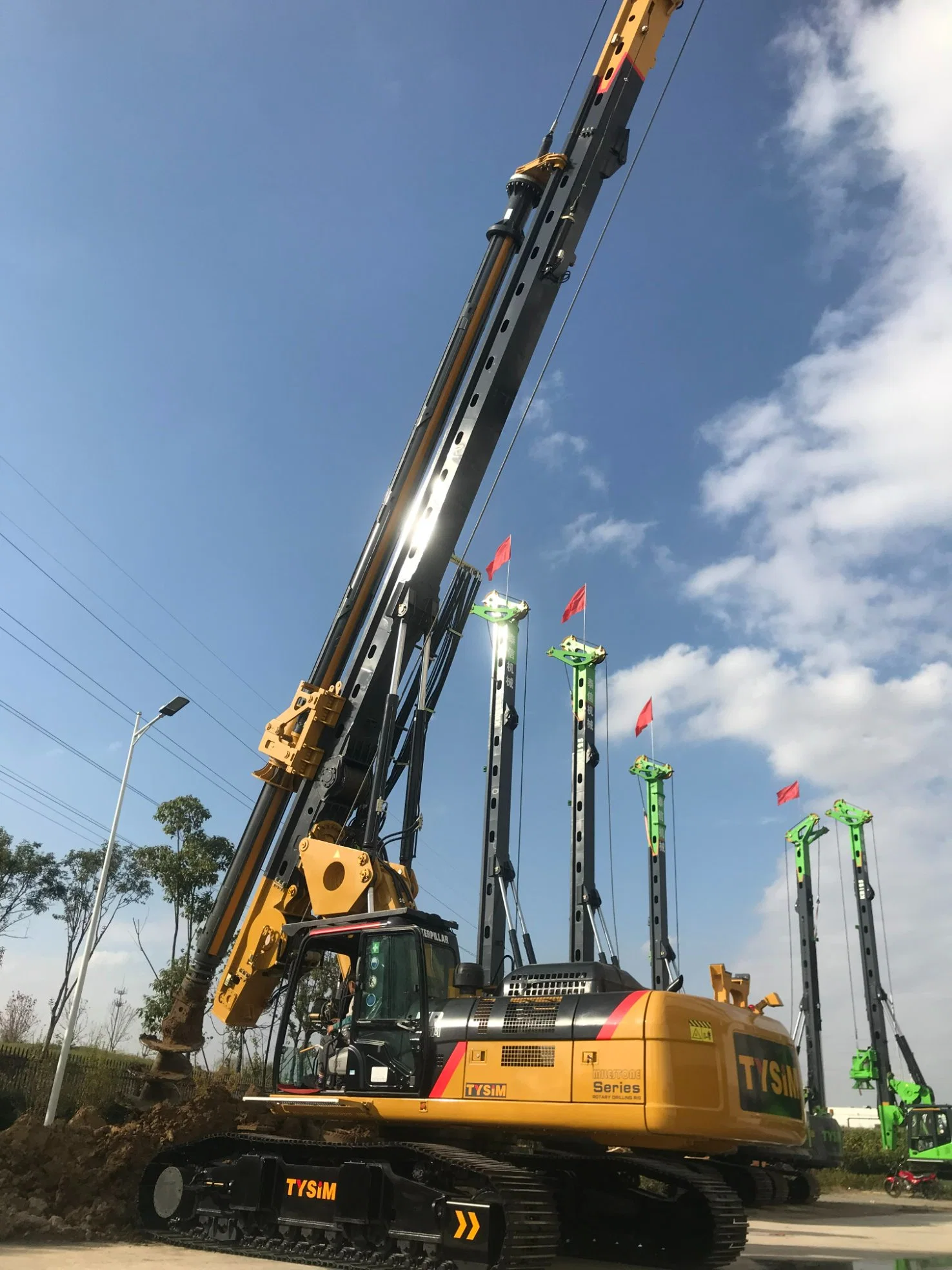 Modular de alta eficiencia de la plataforma de perforación rotativa de perforación del sinfín de Tractor de la línea de cabrestante auxiliar tirar 60 Kn que es más fuerte