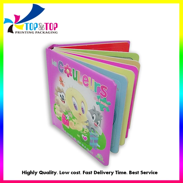 Custom Printed Pink Board Book Printing Kids Children Jigsaw Puzzle Book Printing with Foam Cover