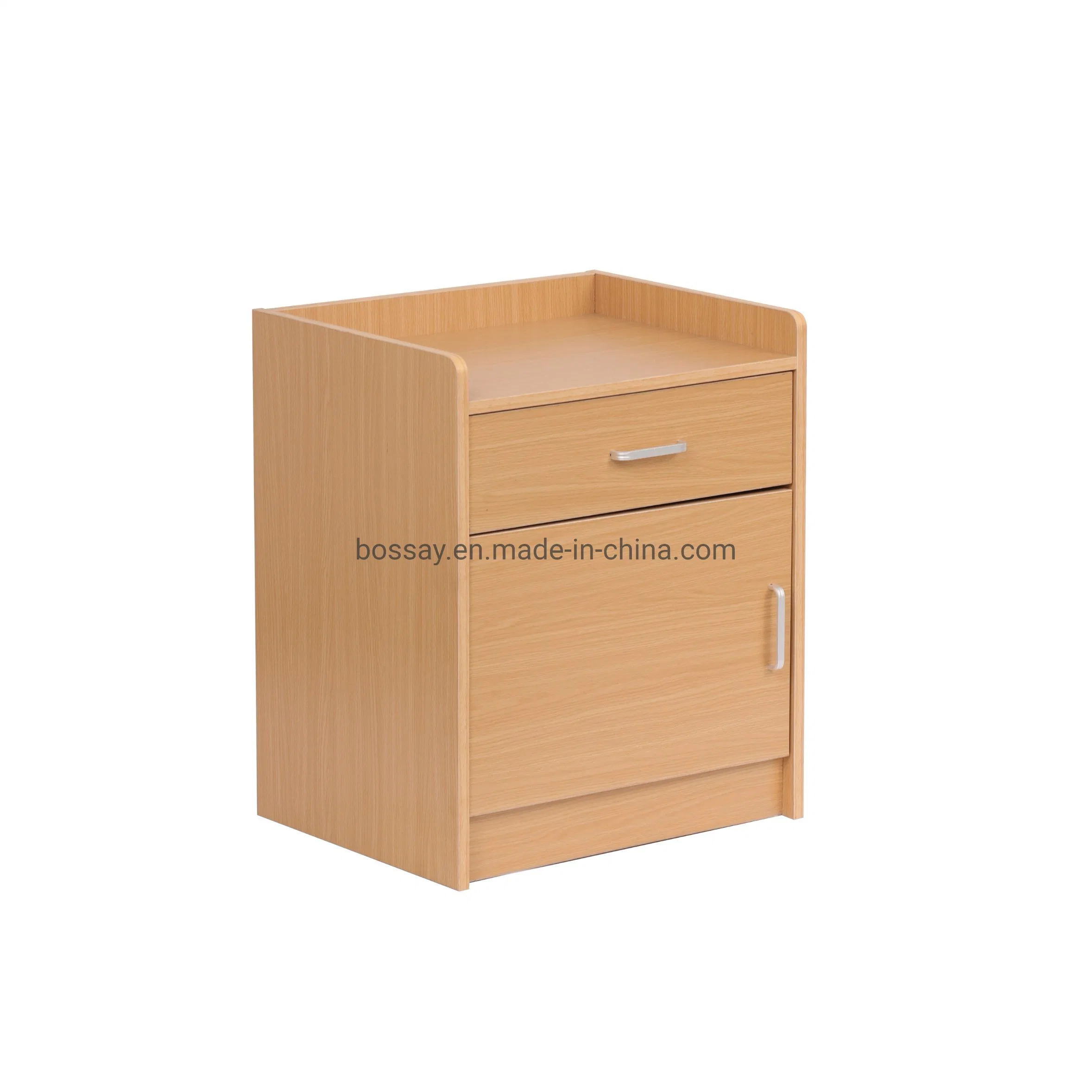 Hospital Furniture Wooden Bedside Table Nightstand for Medical Bed