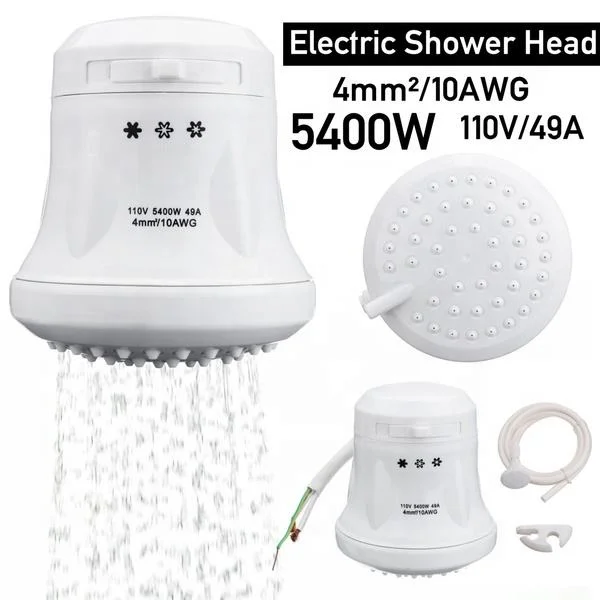 Mini Cuarto de baño eléctrico Tankless Instant Water Heater Ducha Head