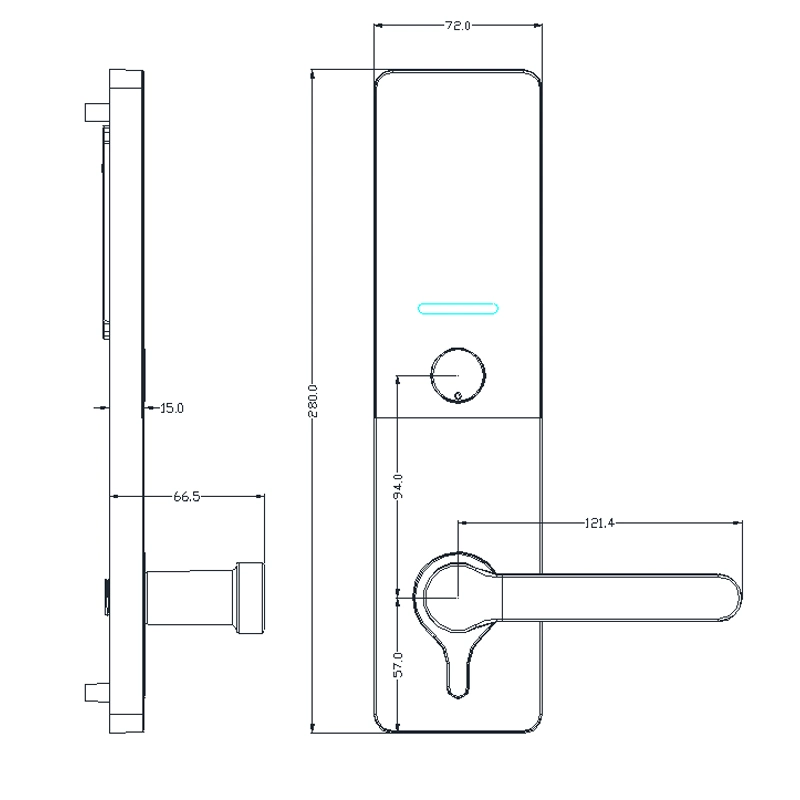 Keyless Smart Hotel Door Lock System for Motel Waterproof Outdoor