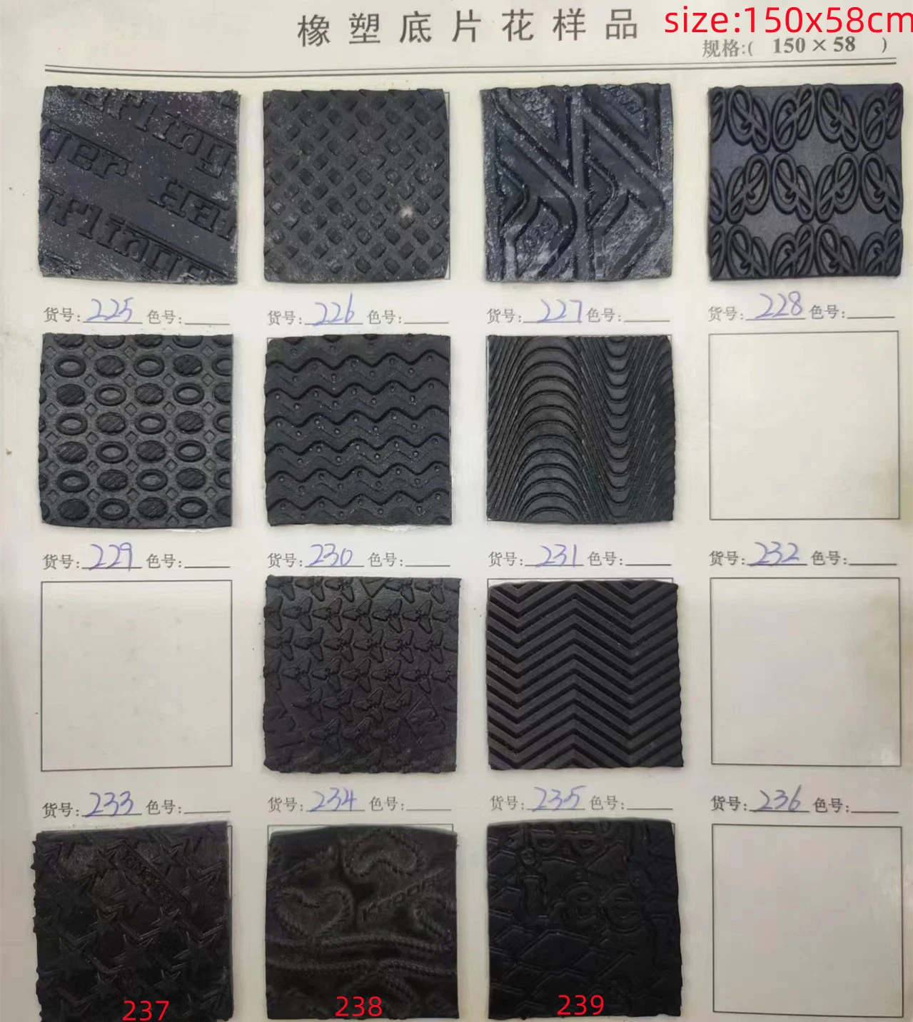 Durable Rubber Sole Shoe Material for Slipper Outsole Making