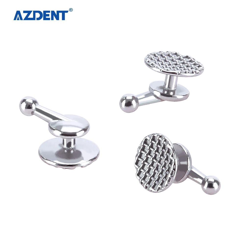 Azdent Dental Orthodontic Bondable Lingual Buttons with Hook Round Base