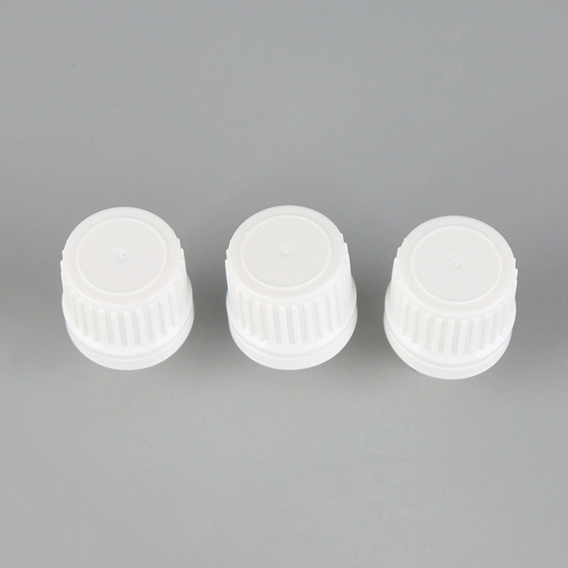 18mm Tamper Proof Plastic Essential Oil Bottle Cap Black Plastic Cap with Orifice with Plastic Bottle