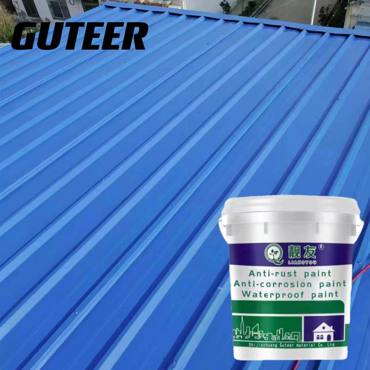 Highly Weatherable Paint Film Thickness Large Waterborne Coating for Roofing on Metal Surfaces 20kg