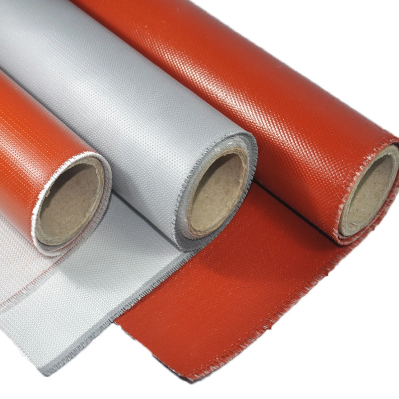 Red Color Silicone Rubber Coated Fabric