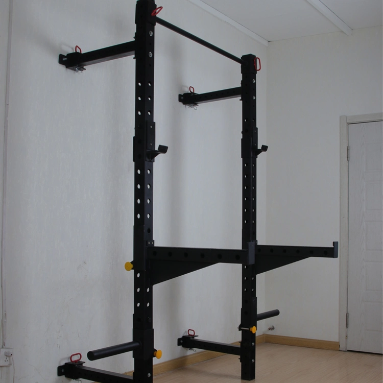 Home Training Wall Mounted Power Cage Gym Fitness Equipment Multi Functional Adjustable Squat Rack