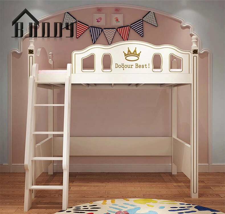 Luxury Girls Princess Bedroom Furniture Children Kids' Bunk Beds with Slide