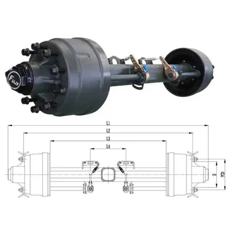 10t Trailer Rear Axle for 4X4 Hino Truck OEM Disk Trailer Axle