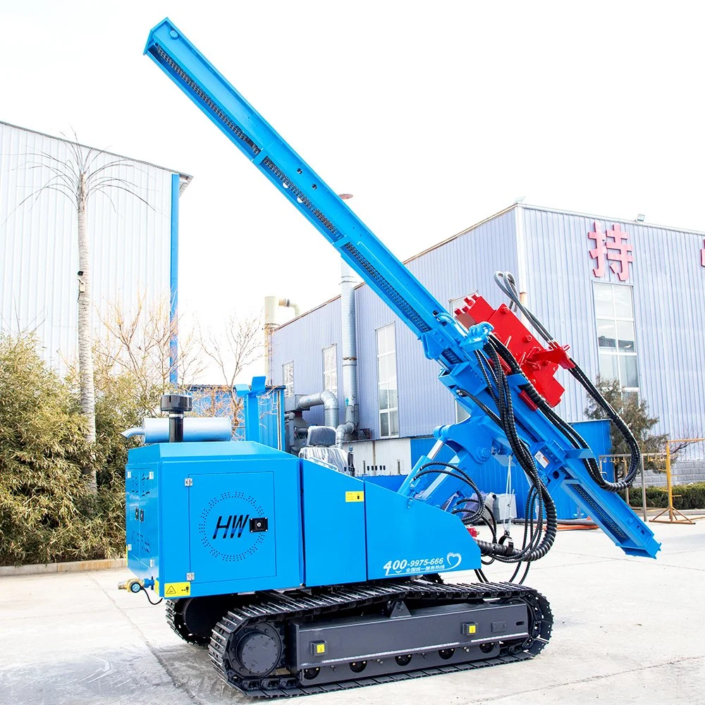 Hydraulic Solar Piling Driver Machine 600mm Hole Screw Pile Driver