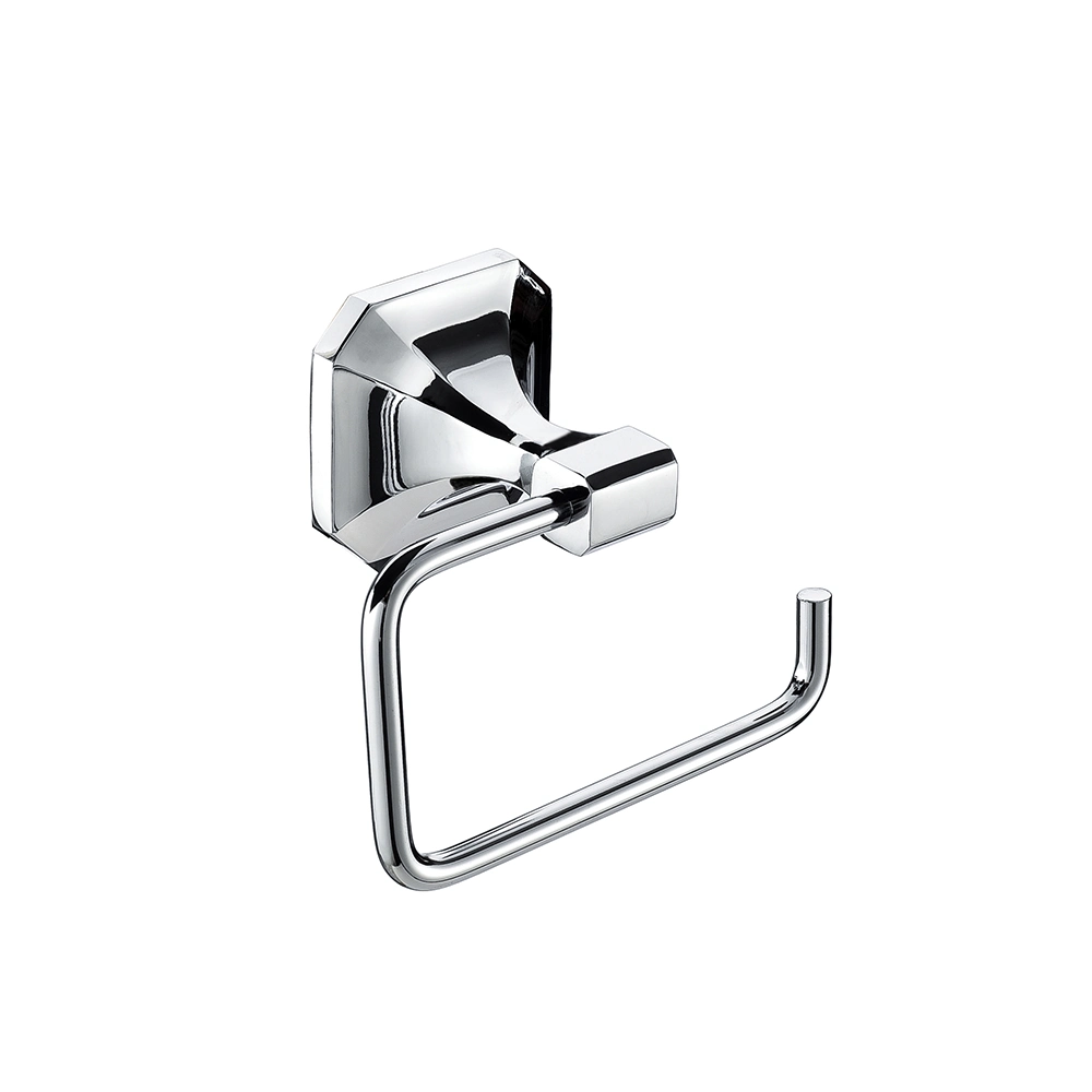 Square Plate Zinc Alloy Chrome Bathroom Accessories 6PCS Unique Bath Hardware Set