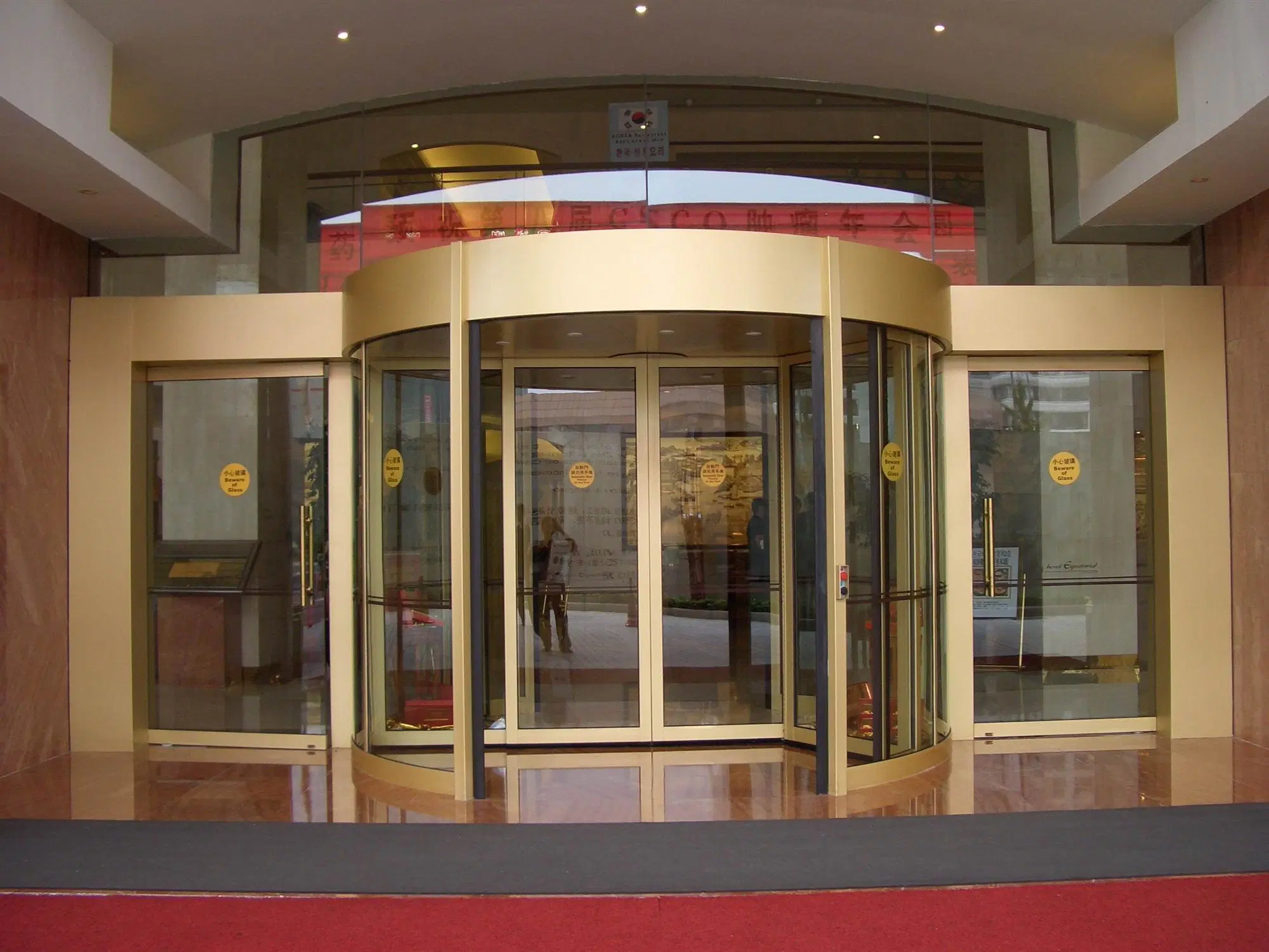 Factory Direct High quality/High cost performance  2 3 4 Wings Manual Glass Automatic Revolving Door for Airport