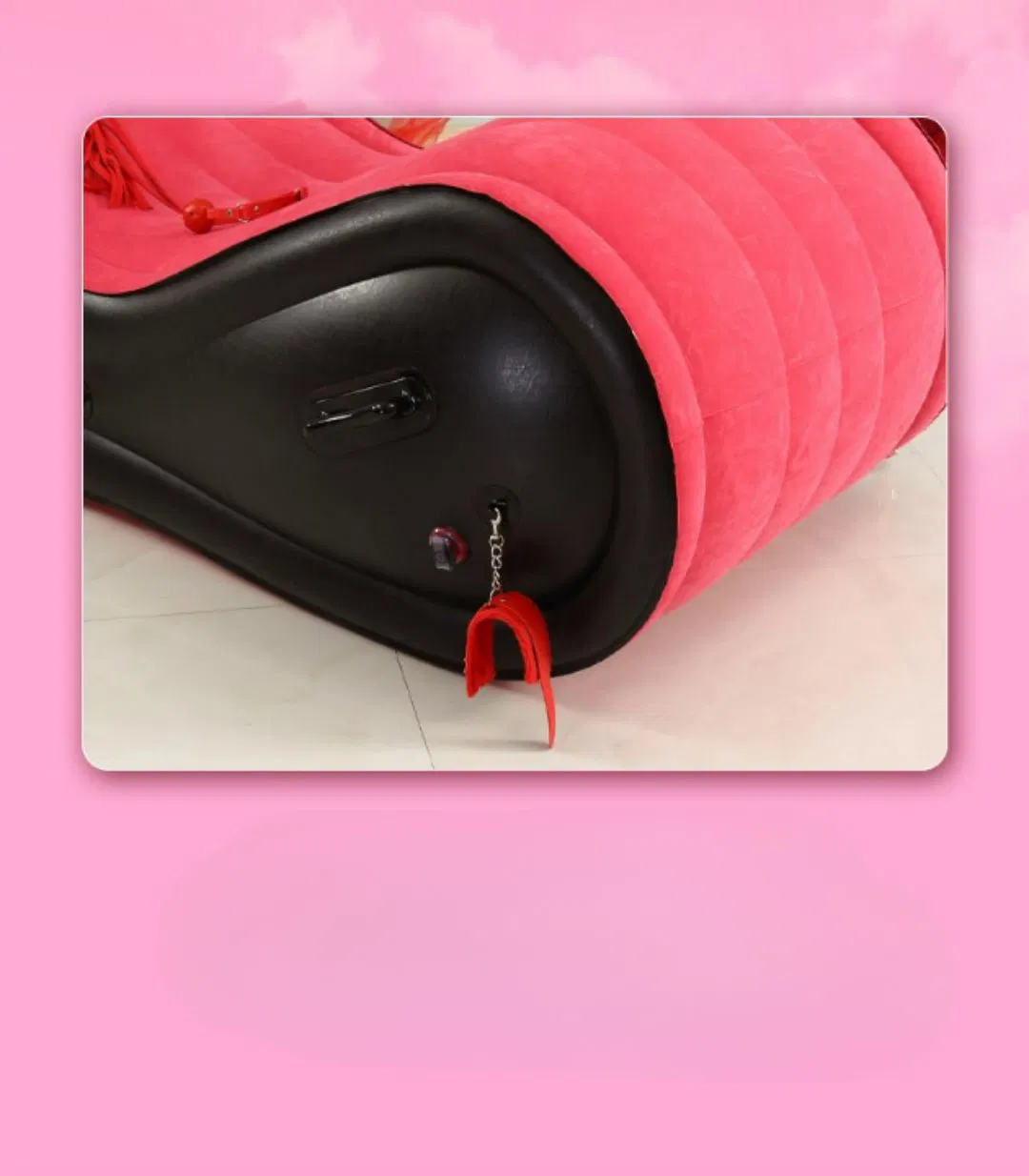 Black Red Adult Sleepping Fashion Thickened Hardy Automatic Inflation Rest Inflatable Sofa