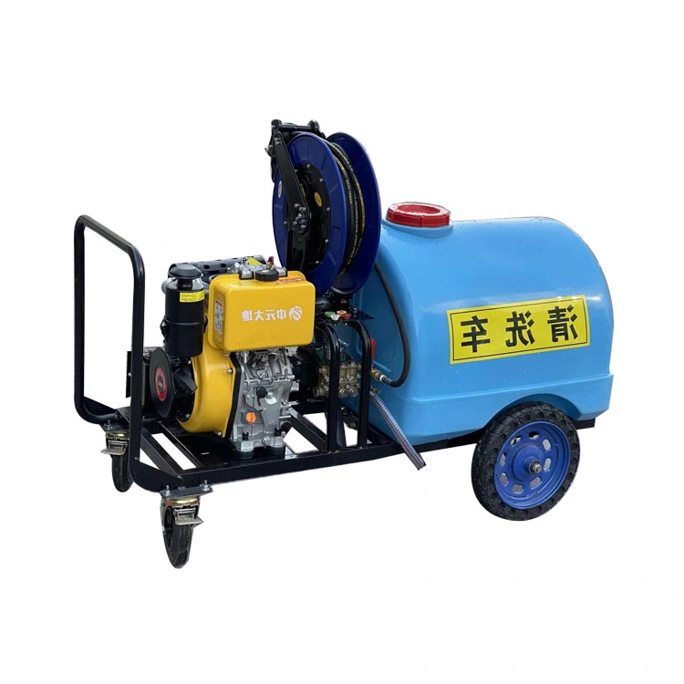 Diesel Car Washing Machine Commercial High Pressure Gasoline Cleaning Machine Outdoor Mobile with Water Tank Cleaning Machine Pipe Dredging Water Gun Washer