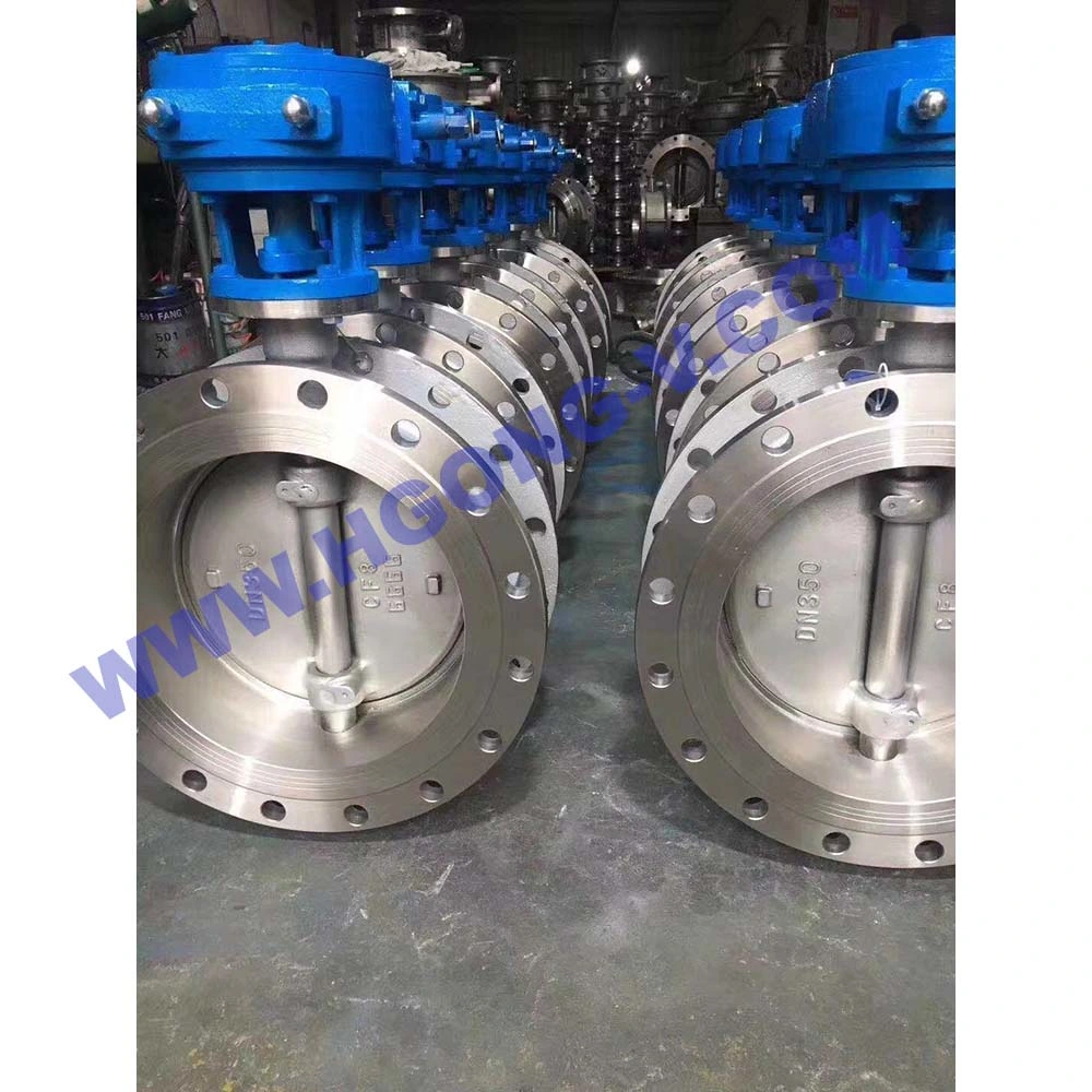 API/DIN/GOST Stainless Steel/Cast Steel 10K 150lb Double Offset 2.5 4 Inch Electric Actuator Metal Seal Flange Butterfly Valve