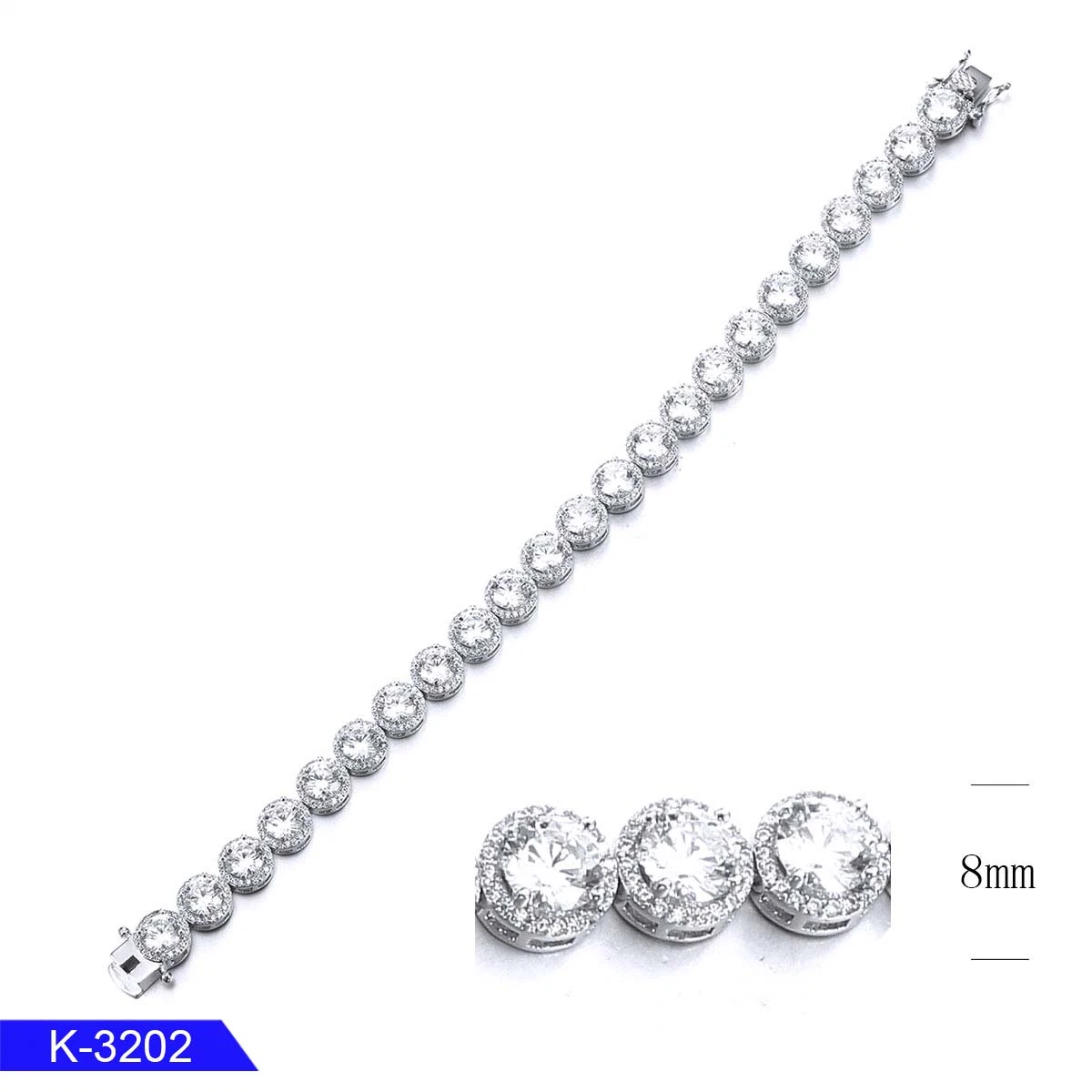 925 Sterling Silver Fashion Jewelry Zircon Bracelet for Women