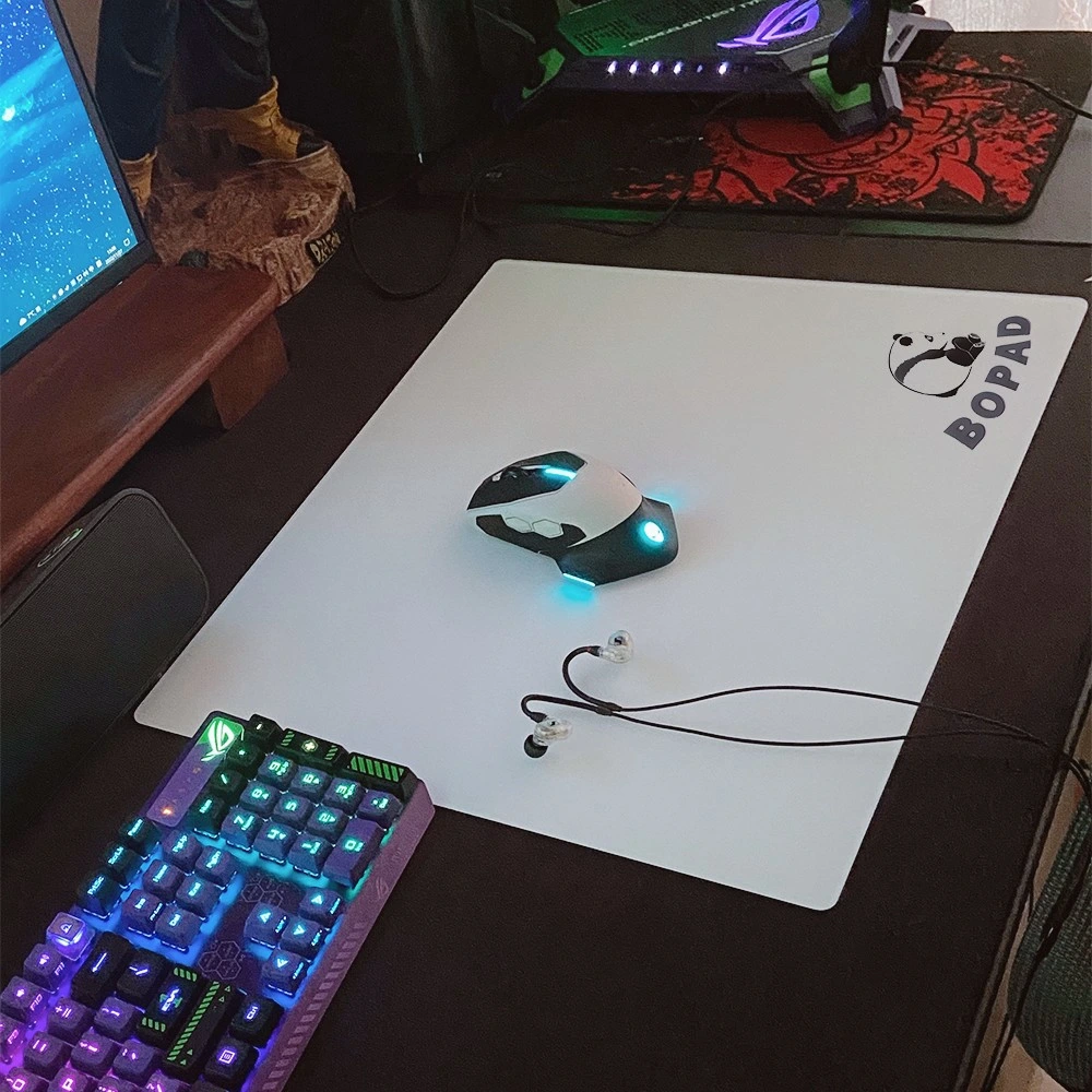 OEM Gaming Accessorie 3.0 Custom Logo Tempered Glass Mouse Pad