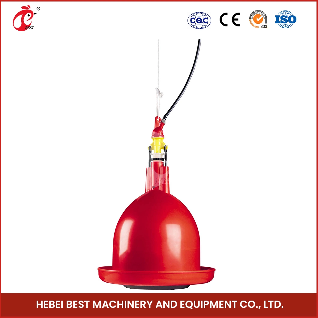 Bestchickencage Broiler producción Bell drinker China aves de corral automática Drinker cúpula Fabricante ODM Custom ISO 9001 Certificación timbre de bebedor automático