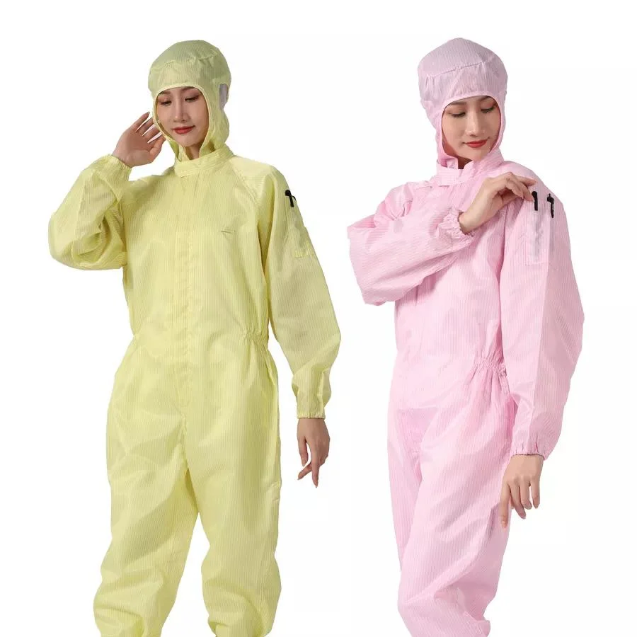 Washable Reusable Antistatic Coat Dustproof Workshop ESD Suit Cleanroom Clothing